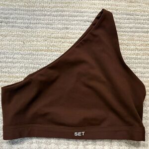 SET Active One Shoulder Sports Bra Medium